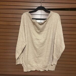 SHEIN Curve Beige Knit Sweater